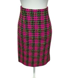 Eleanor P Brenner Plaid Pencil Skirt